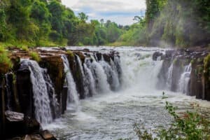 Vista delle cascate a Pakse e Champasak