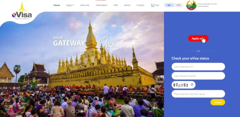 eVisa Laos (Visto Elettronico)