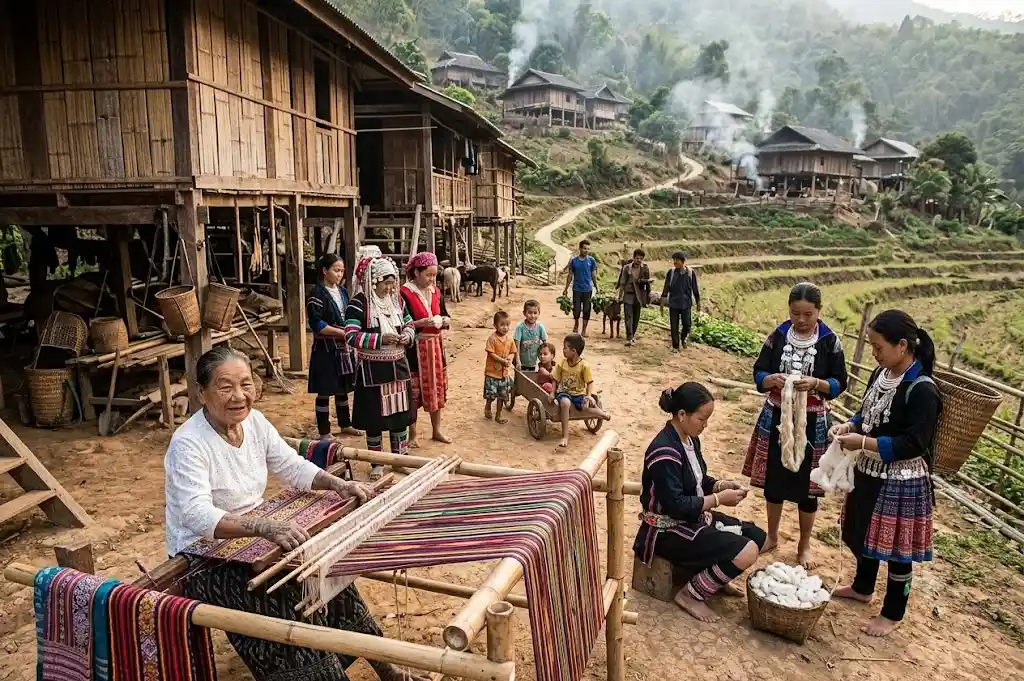L'Artigianato Laotiano: Una Tradizione Millenaria