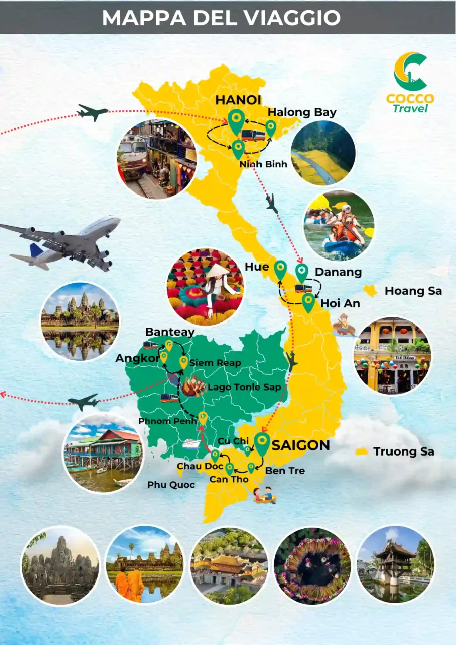 Itinerario Classico in 15 Giorni: Nord–Sud Vietnam + Cambogia