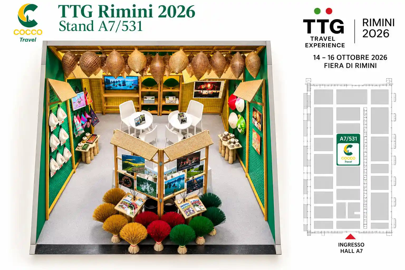 Disposizione dello stand TTG