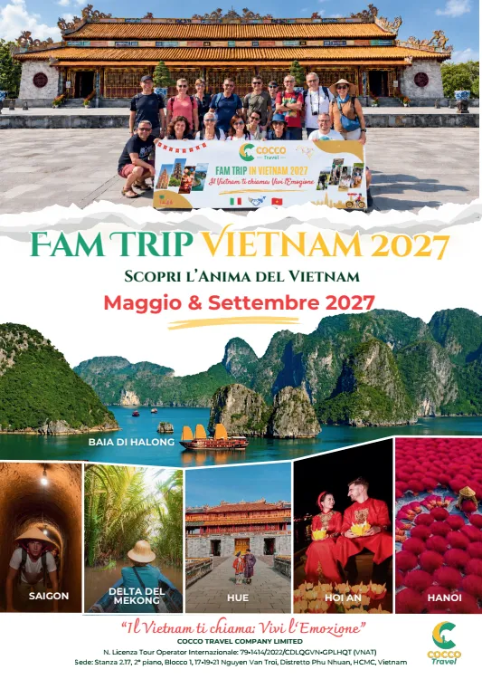 FAM TRIP IN VIETNAM 2027 PER I PARTNERS DI COCCO TRAVEL